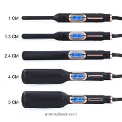 Custom Flat Iron Hair Straightener – 500°F Pro Heat, 5 Sizes & Rhinestone Design Available