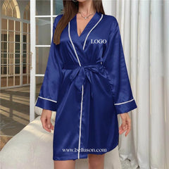 Custom Satin Robes – Soft, Stylish & Logo Branded for Salon, Spa or Bridal