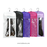Custom Wig Dustproof Hanging Bag with Zipper & Hook
