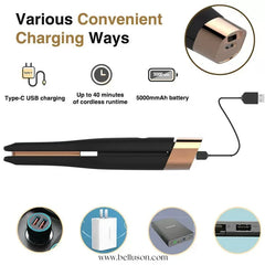 Mini Portable Flat Iron – USB Rechargeable Hair Straightener with Dual Use & Custom Logo