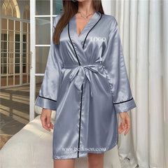Custom Satin Robes – Soft, Stylish & Logo Branded for Salon, Spa or Bridal