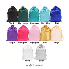 Custom Satin Drawstring Bags – Luxury Logo Pouches for Hair, Gifts & Branding