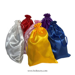 Custom Satin Drawstring Bags – Luxury Logo Pouches for Hair, Gifts & Branding