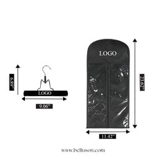 Custom Wig Dustproof Hanging Bag with Zipper & Hook