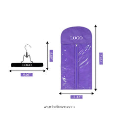 Custom Wig Dustproof Hanging Bag with Zipper & Hook